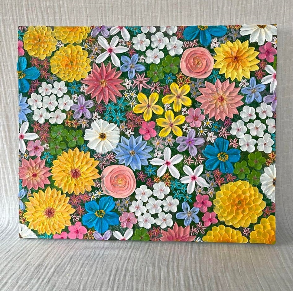 テクスチャアート絵画✴ natural flowers ✴